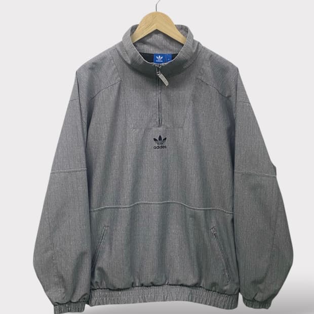 한정판 ] 아디다스 하프집업 그레이 아노락 풀오버 100-115
