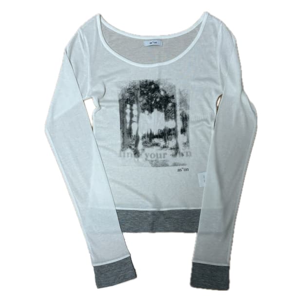 [애즈온] FOREST LAYERED T-WHITE