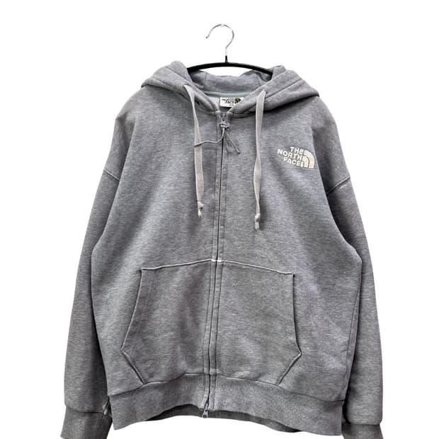노스페이스 화이트라벨 패치로고 후드집업 그레이