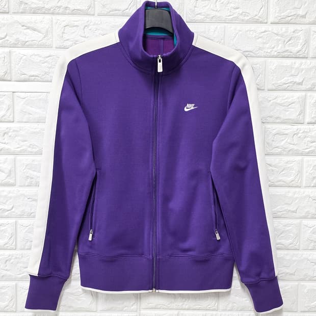 택포) L 나이키 여성 트랙탑 집업 져지 보라색