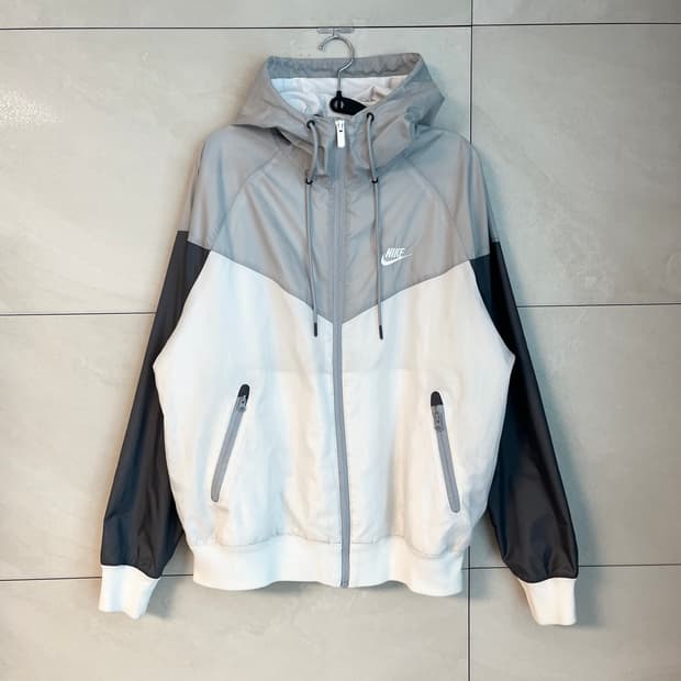 나이키 NSW 윈드러너 후드 바람막이 화이트/그레이 (M) 