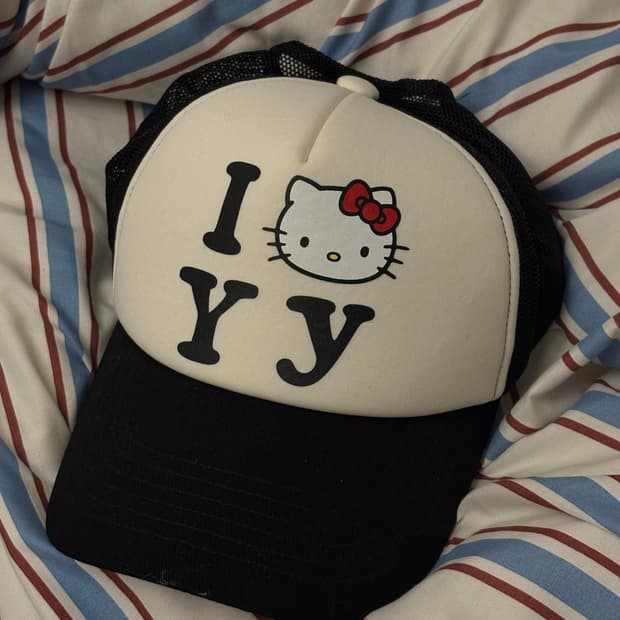Open Yy x Hello Kitty Trucker Cap Black