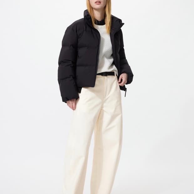 [XL] 유니클로 저지배럴레그 팬츠 화이트