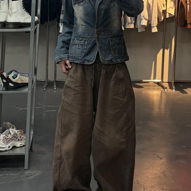 빈티지 y2k 데님 블레이저 자켓 A3413