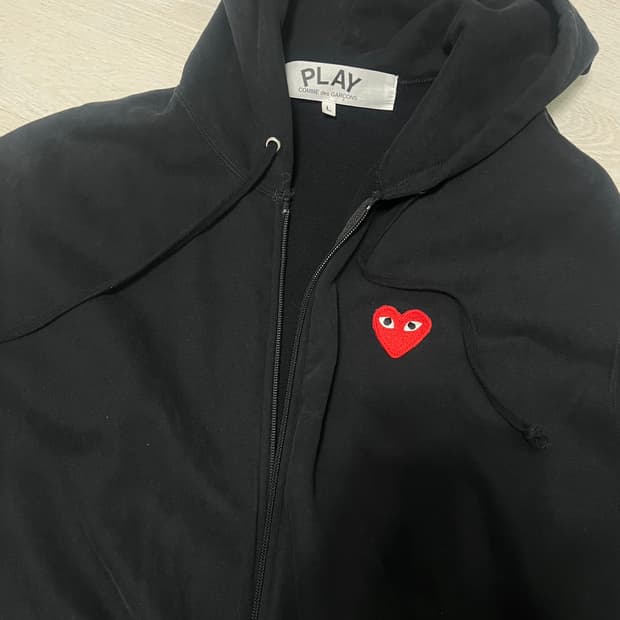 꼼데가르송 블랙 후드집업