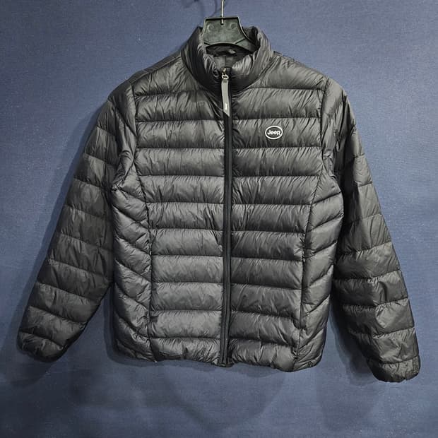 지프 블랙차콜 남성 95 덕다운 경량패딩 