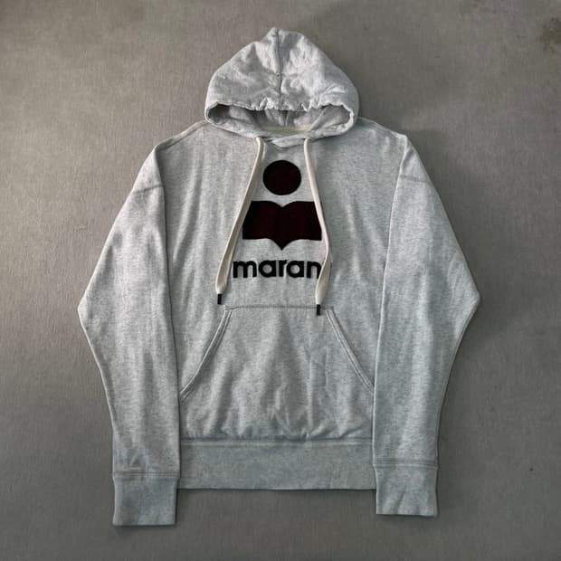 100 이자벨마랑 빅로고 오트밀 후드티