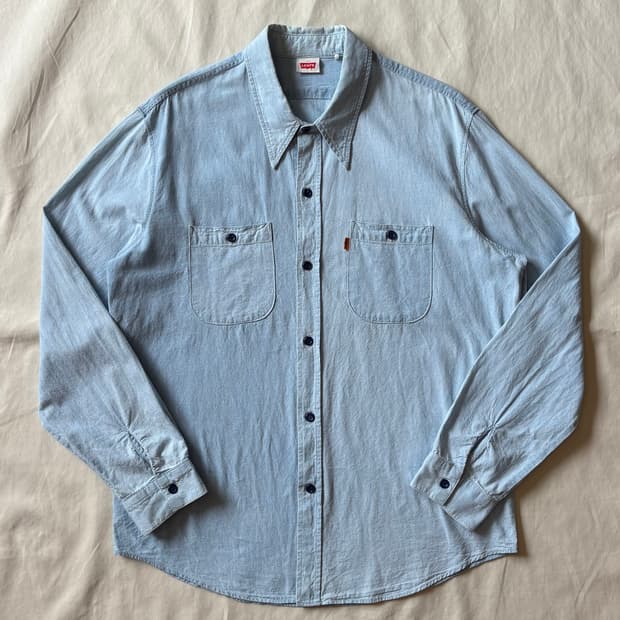 [L/102-105] USA LVC 리바이스 오렌지 탭 샴브레이 셔츠