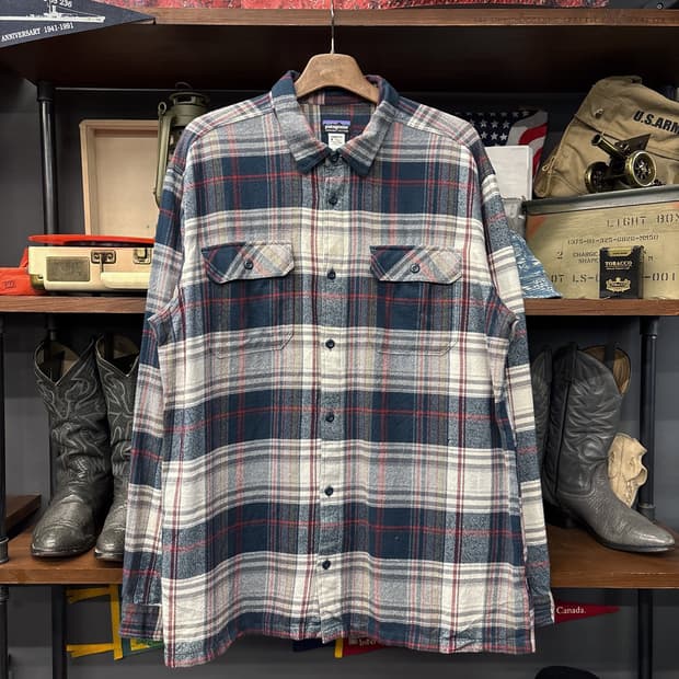 파타고니아 오가닉코튼 피요르드 플란넬 체크셔츠 투포켓 N879