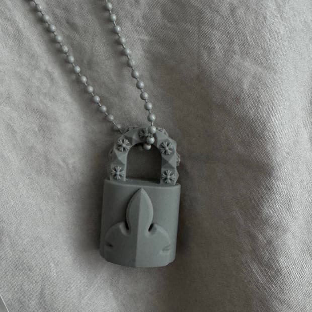 크롬하츠 실리크롬 그레이 자물쇠 네크리스