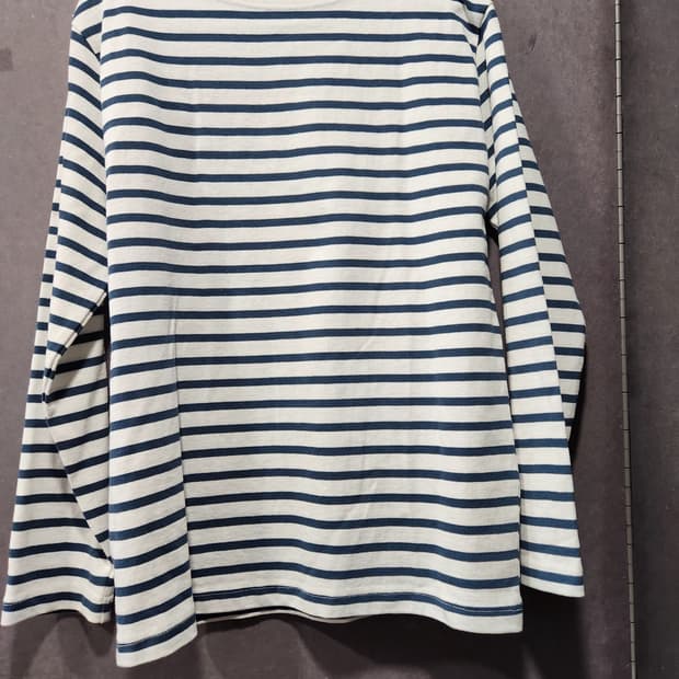 면 스트라이프 긴팔 면티셔츠