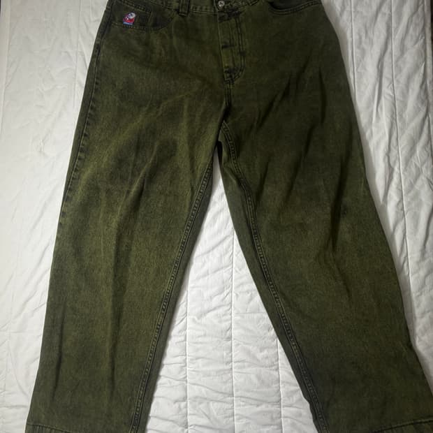 폴라스케이트 구형 OG로고 빅보이 그린블랙 L