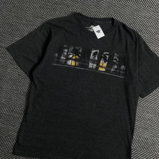 빈티지 팜트리 프린팅 박시핏 티셔츠y 3102