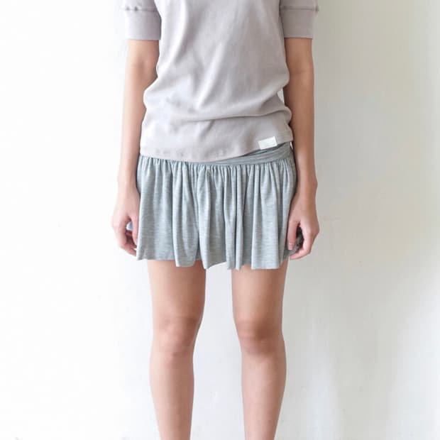 샵페어리 [fe.3] yuzu skirt (melange grey)