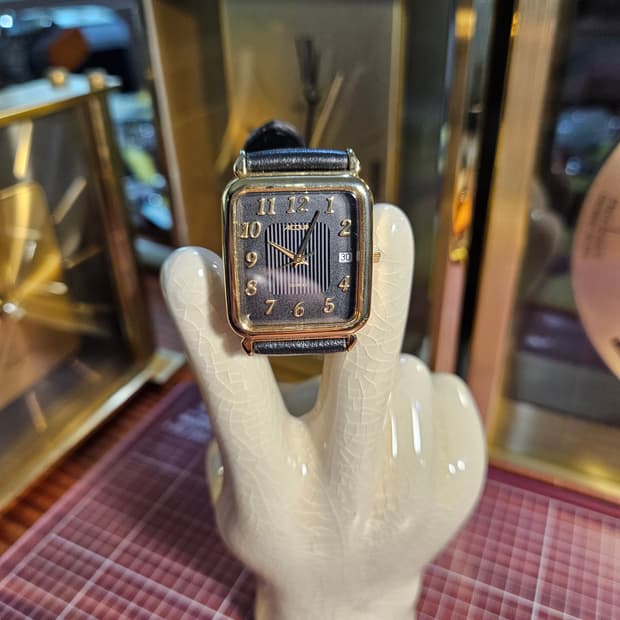 timex acqua 아쿠아 빈티지 쿼츠 남성 가죽시계