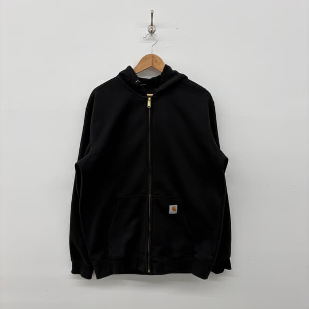 칼하트 블랙 후드 집업 남/L