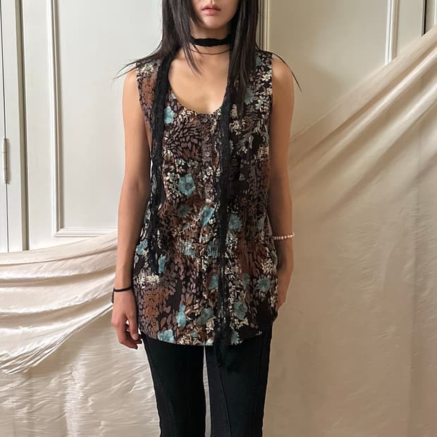 Vintage Flower Smoke Sleeveless