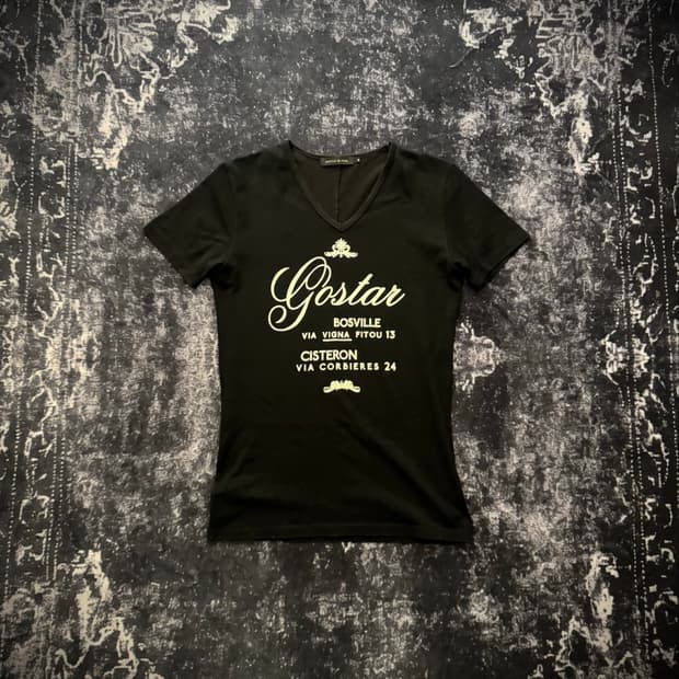 Gostar De Fuga Printed detail black T-sh