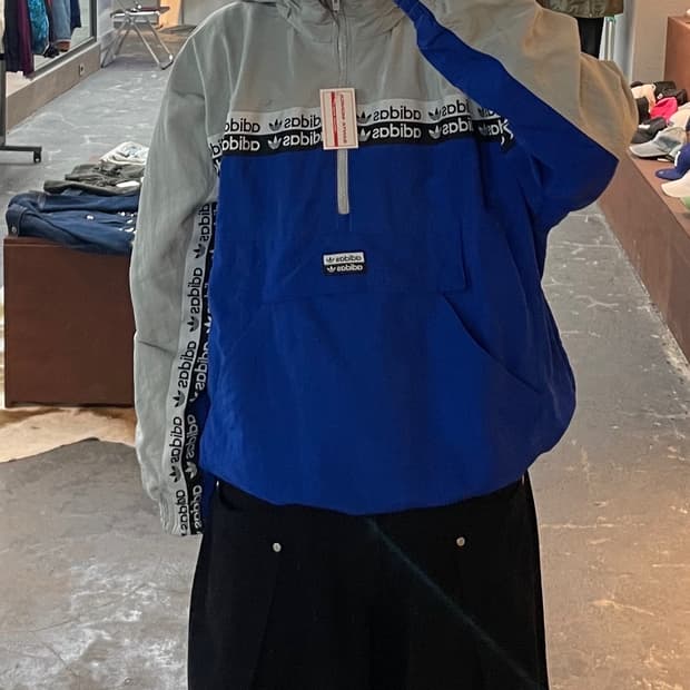 아디다스 R.Y.V 윈드 트랙탑 블루 아노락 자켓 H1966