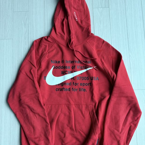 나이키 스우시 후드티