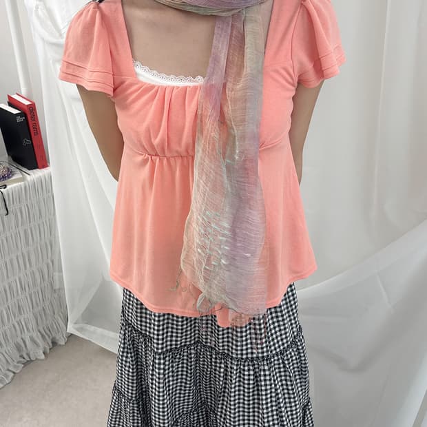 sunset blurred scarf