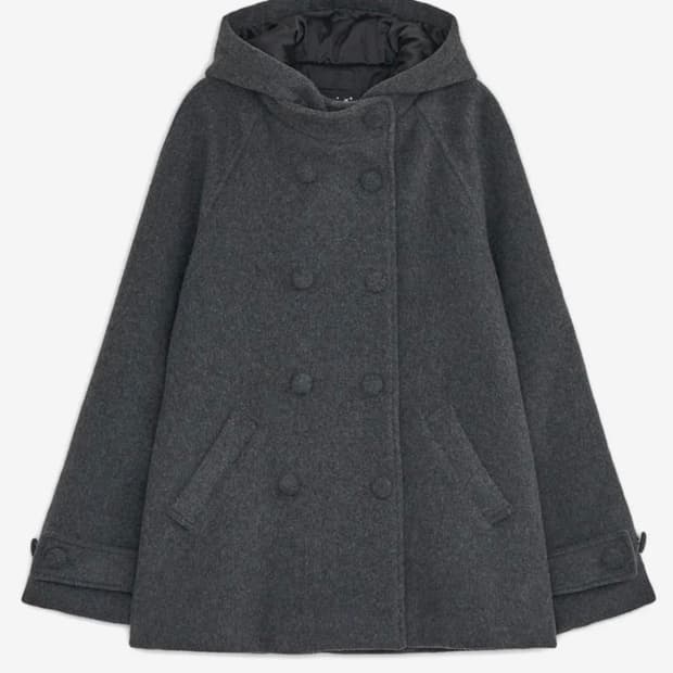 허그유어스킨 후드 하프 코트