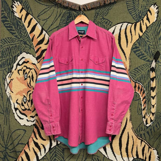 80s 랭글러 웨스턴 셔츠 (2XL)