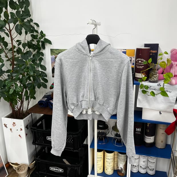 알로 크롭 후드집업 M
