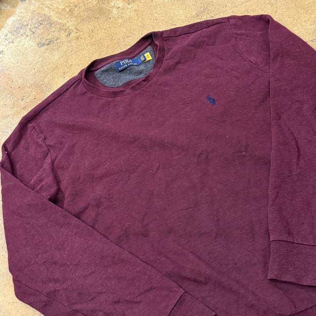 폴로 버건디 맨투맨