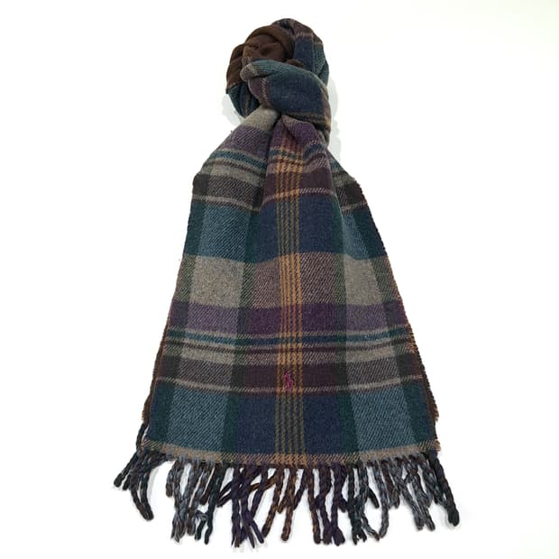 MX434 폴로 랄프로렌 리버서블 램스울 머플러