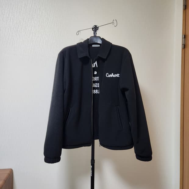 칼하트 디트로이트 블랙 플리스 자켓 L