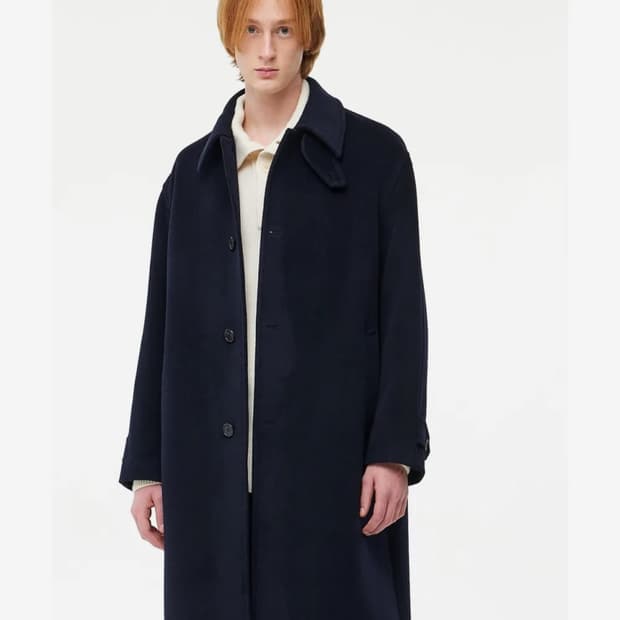 스튜디오 톰보이 발마칸 코트 네이비 라지