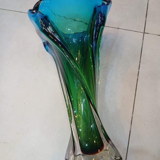 빈티지 일본 마루티 글라스 화병