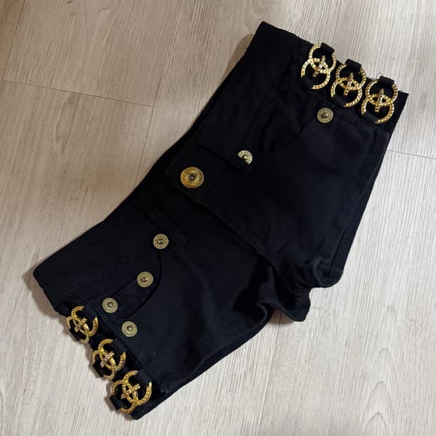 오늘만)반바지 핫팬츠 다이아깔 숏팬츠 숏츠 갸루 큐빈 오네갸루 사이드오링