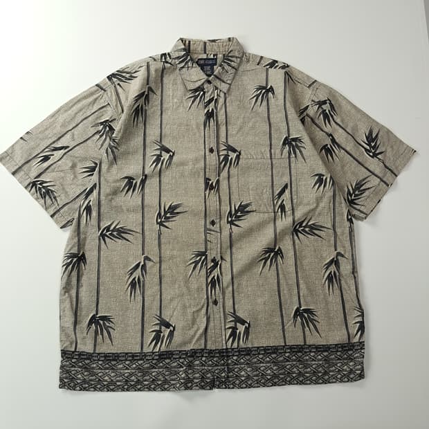 CJ002 XL 페이디드글로리 90s 뱀부 리조트 반팔 셔츠 남방