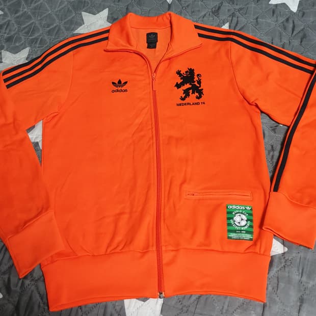 (블랙로고) 아디다스 00s 네덜란드 국대 사커 트랙탑 집업자켓 (M)