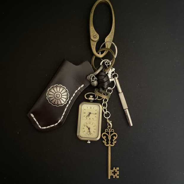 빈티지 시계 키링