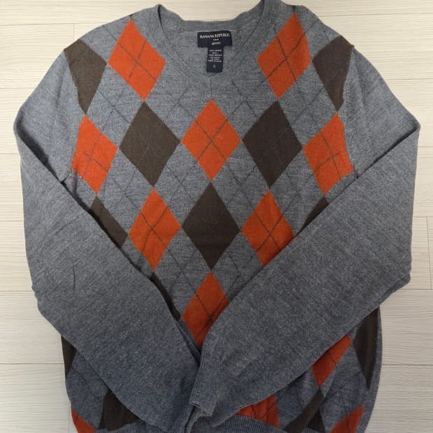 바나나리퍼블릭 아가일니트S