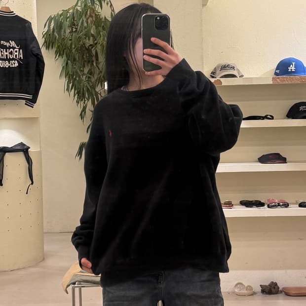 폴로 랄프 로렌 원포인트 크루넥 니트 U468