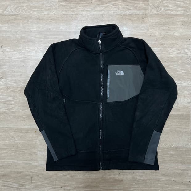 노스페이스 보이즈 배색 포켓 후리스 플리스자켓 [블랙] L/100