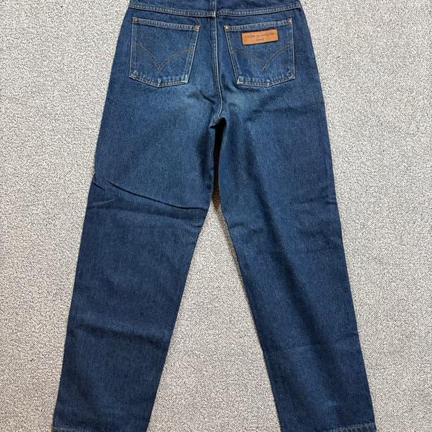 꼼데가르송 옴므 90s 레더탭 데님