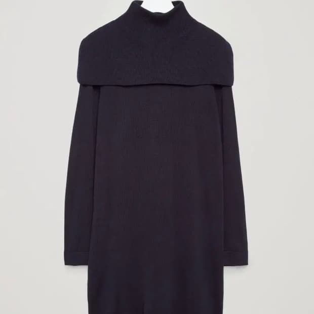 cos 메리노울 케이프 드레스
