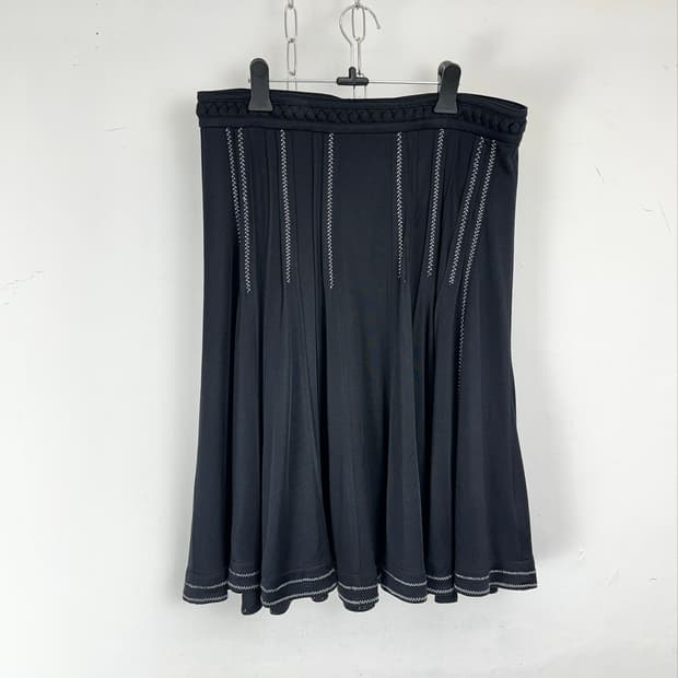Roberto Cavalli Contrast Stitch Flare Sk