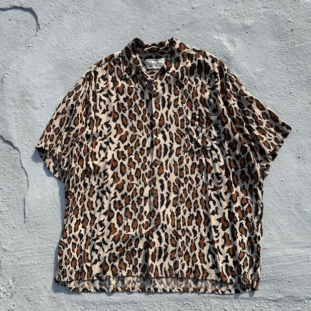 Wacko Maria 와코마리아 레오파드 레이온 셔츠