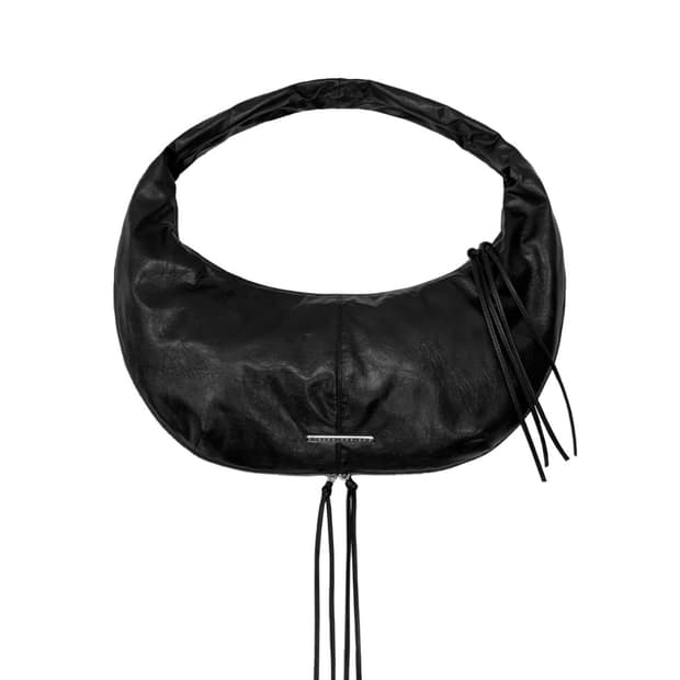 트리밍버드 지퍼 레더 호보백