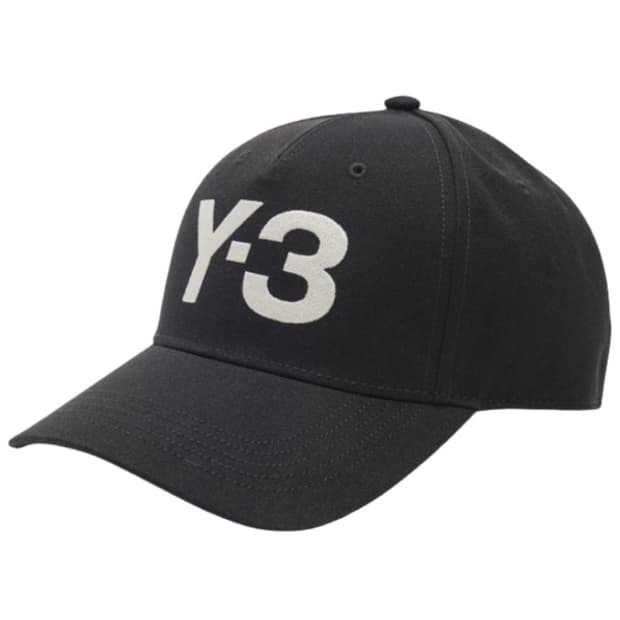 Y-3 로고 캡 블랙