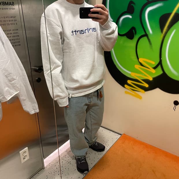 Carhartt sweat 맨투맨 그레이 L