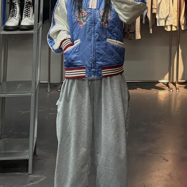 빈티지 BBH 용 자수 스카쟌 A3666