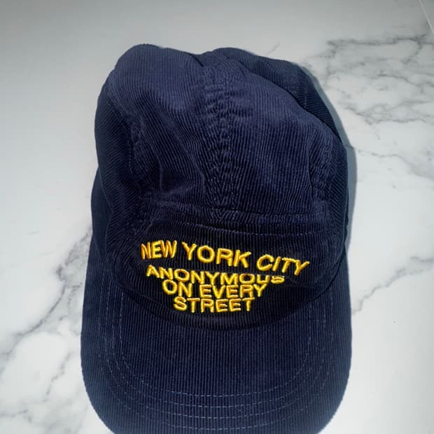 자라 네이비 코듀로이 캡모자 M