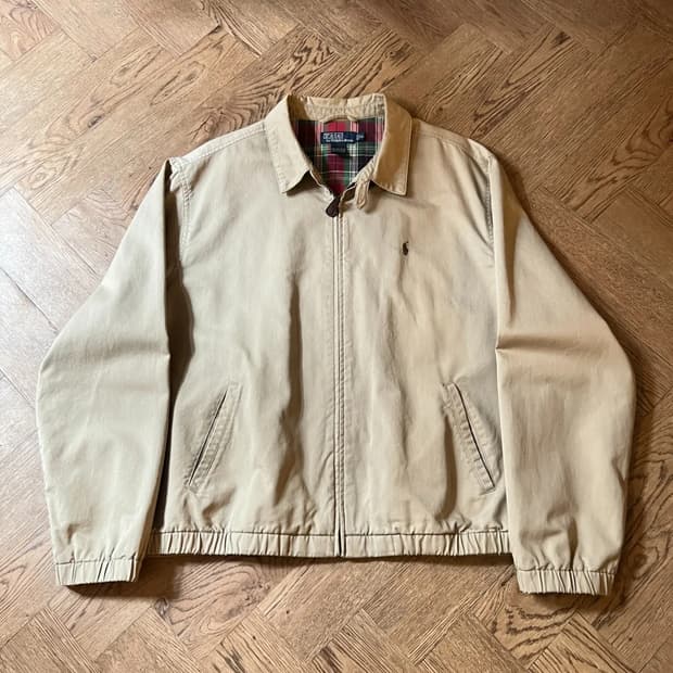 [XL]폴로 랄프로렌 체크 라이닝 베이지 베이포트 자켓